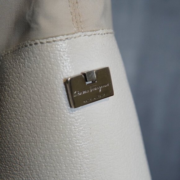 Salvatore Ferragamo Tote Bag – One Handle Shoulder Bag – Canvas & Leather – Auth - Picture 4 of 7